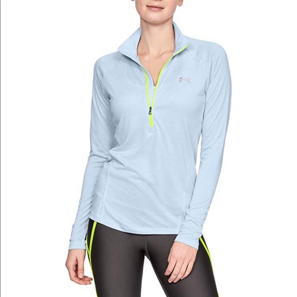 Under Armour Tops - NWT under armour light blue half zip pullover M